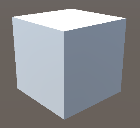 Screenshot of a cube with baked lighting