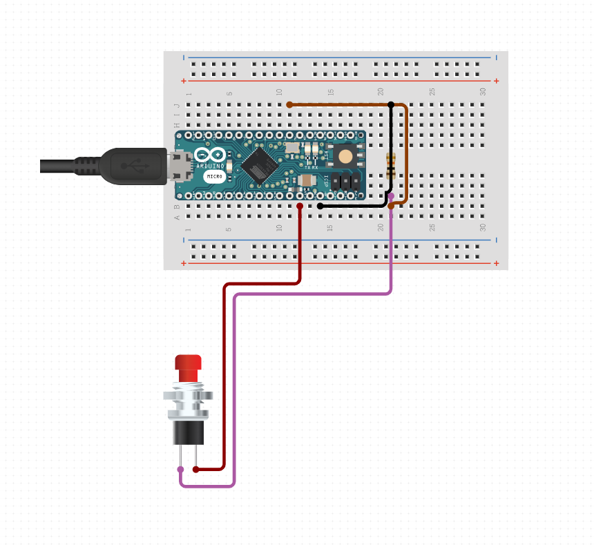 Circuit Diagram of single button setup