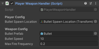Screenshot of the Weapon Handler script
